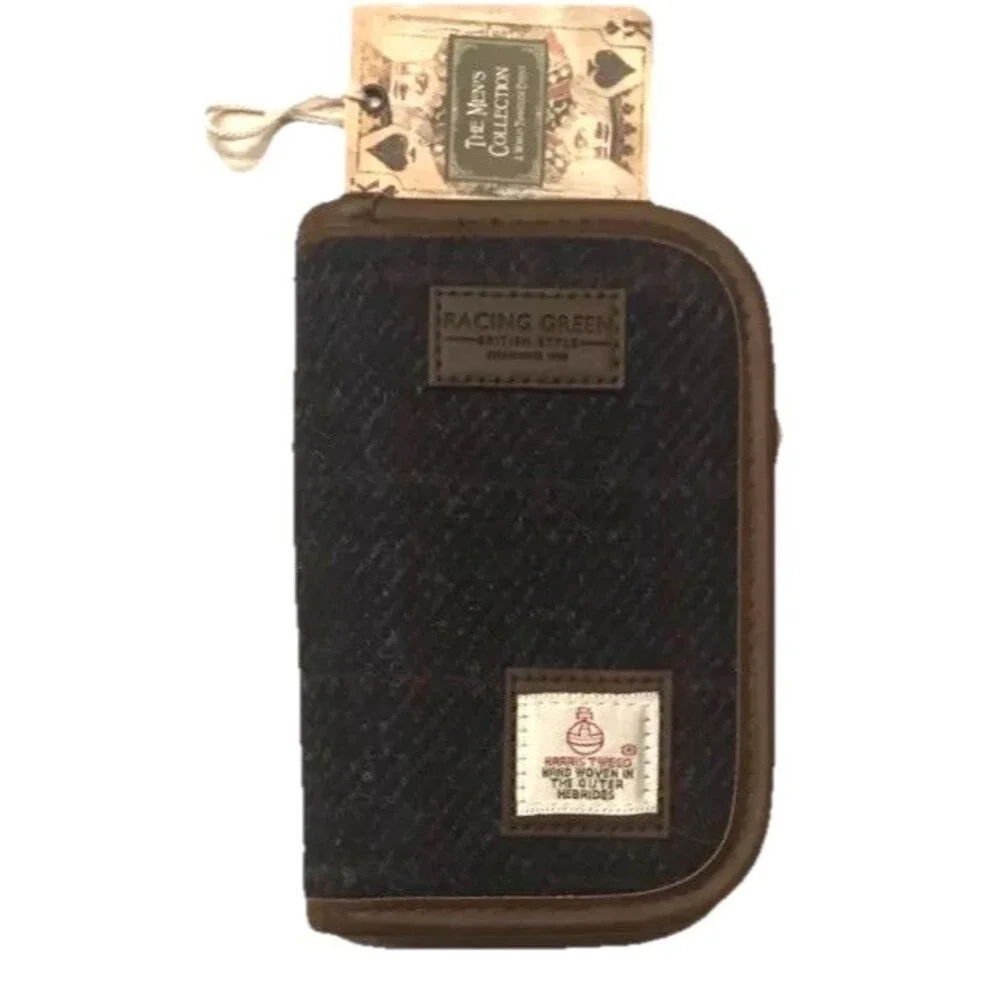 Harris Tweed Blue Castle Bay Leather Manicure 8 Piece Set
